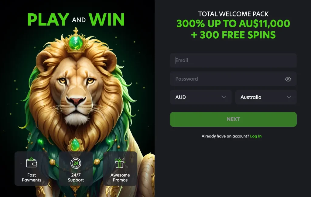 sign up form DartWinner Australia